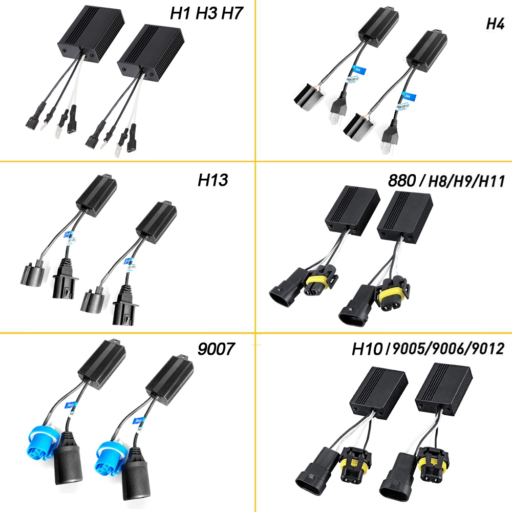 2pcs Resistor Decoder Lampu Depan Mobil Led H4 H7 H8 H11 9005 Hb3 9006 Hb4 50w Canbus Er Canceller