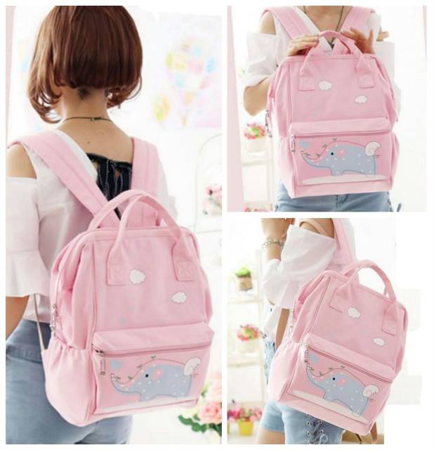 &quot;aurabagss&quot; - Tas Wanita Tas Ransel Anello Gajah Backpack Remaja Wanita Multifungsi Terbaru Backpack Wanita Murah