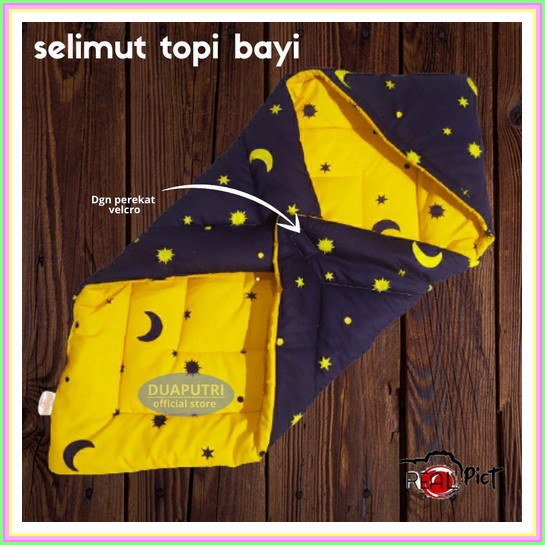 Selimut Topi Bayi Hangat 2 Motif / Selimut Baby / Selimut Bayi - Ukura Selimut Topi / Selimut Topi