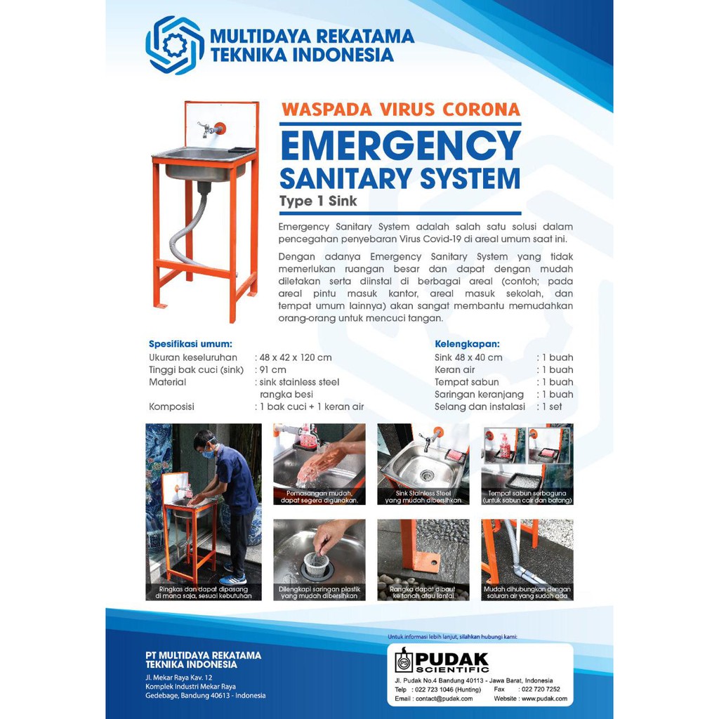 Bak Cuci Tangan Emergency Sanitary System Sink Stainless Shopee Indonesia