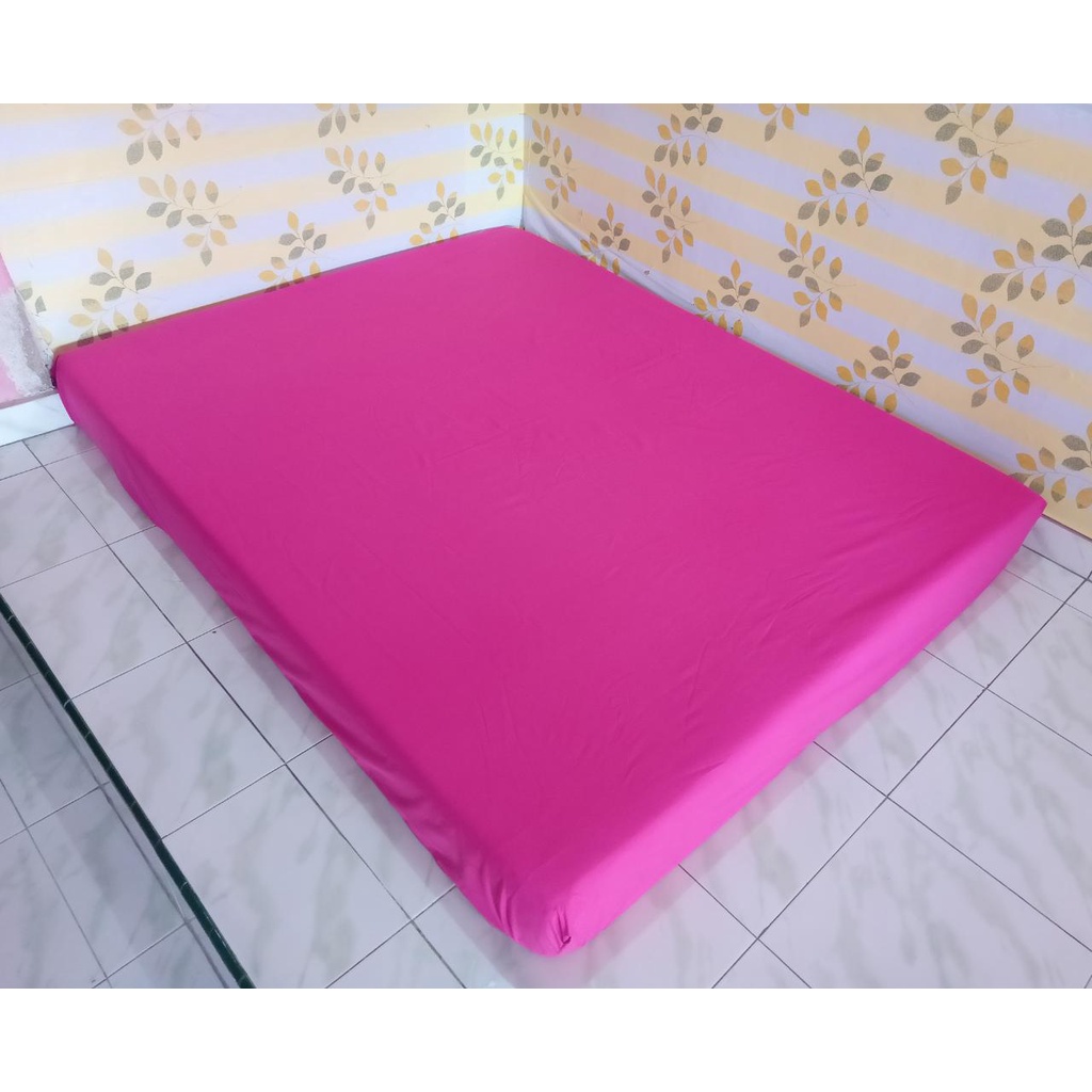 Sprei waterproof ukuran 160x200-Pink Fanta