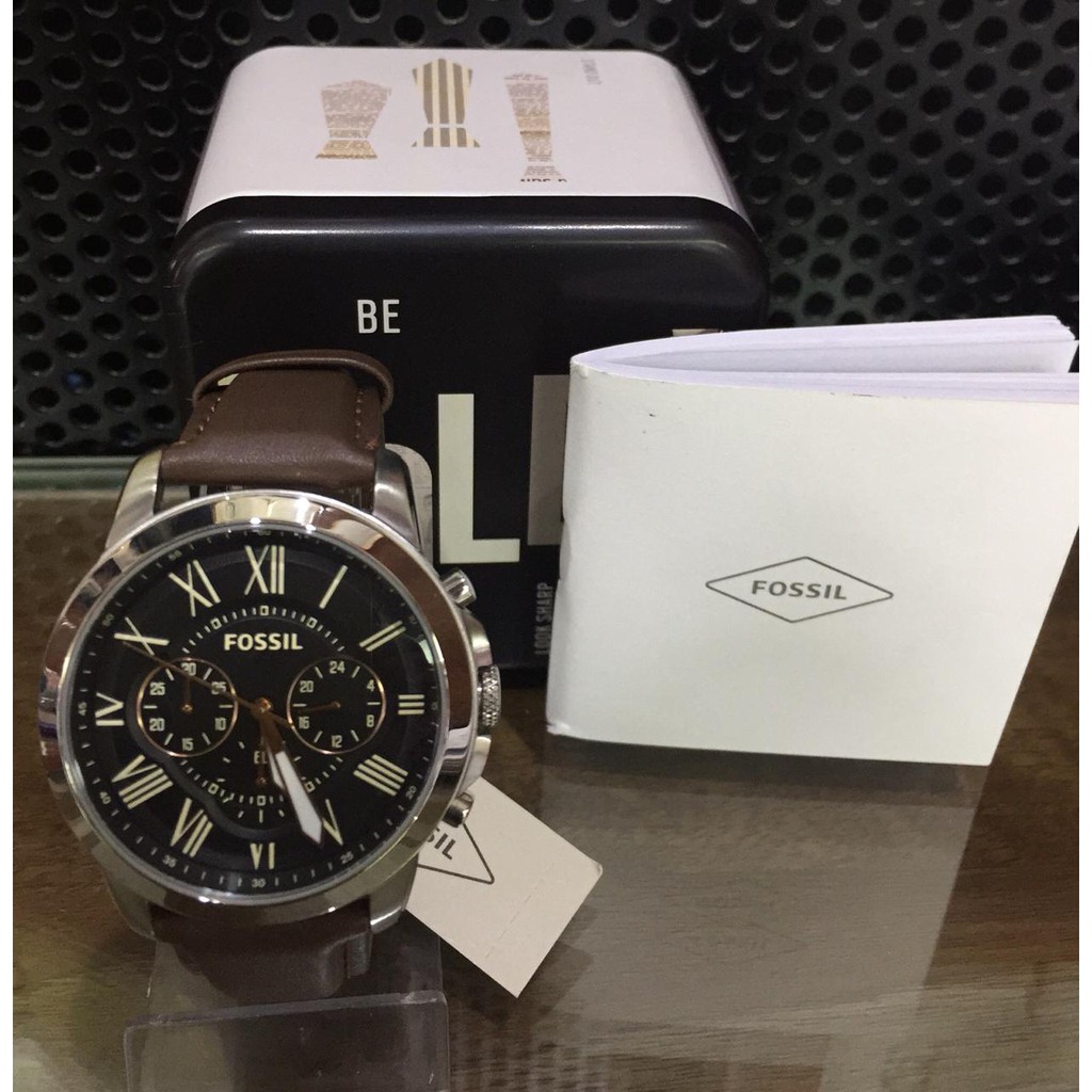 JAM TANGAN PRIA FOSSIL FS4813 BROWN LEATHER ORIGINAL