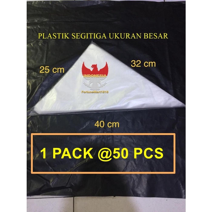 

KUE-PENGHIAS-ALAT- PLASTIK SEGITIGA BESAR / PIPING BAG BESAR / PAPPING BAG ( ISI 50 PCS ) -ALAT-