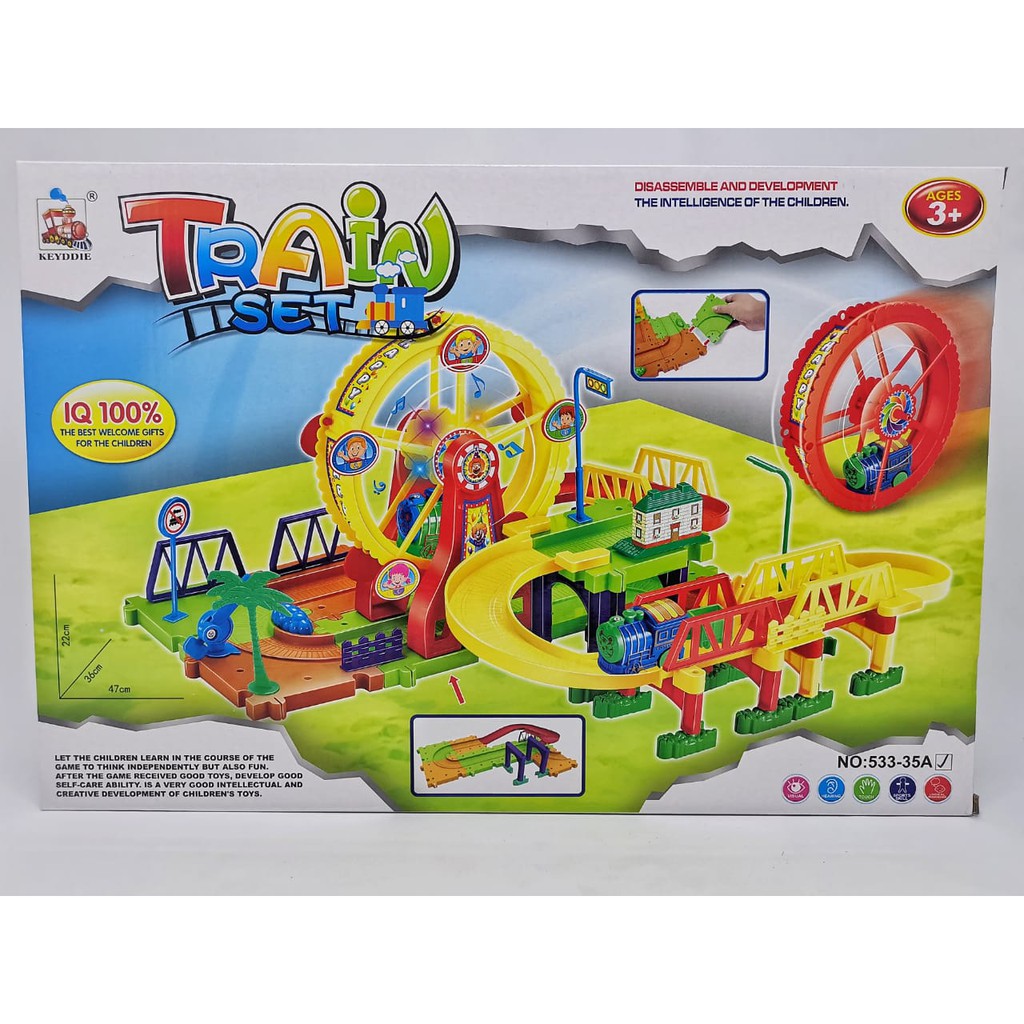 MAINAN KERETA TRAIN TRACKS BUILDING BLOCK RAIL