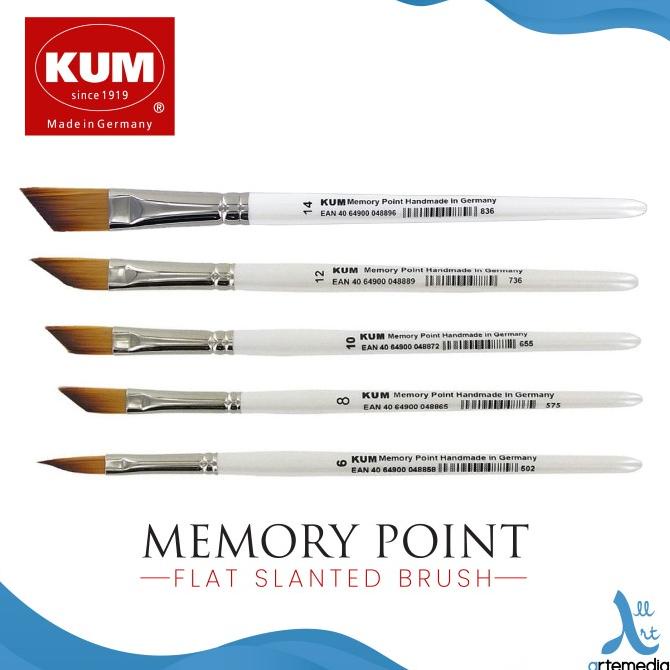 

Kuas Lukis Kum Memory Point Flat Slanted Synthetic Brush Short Handle