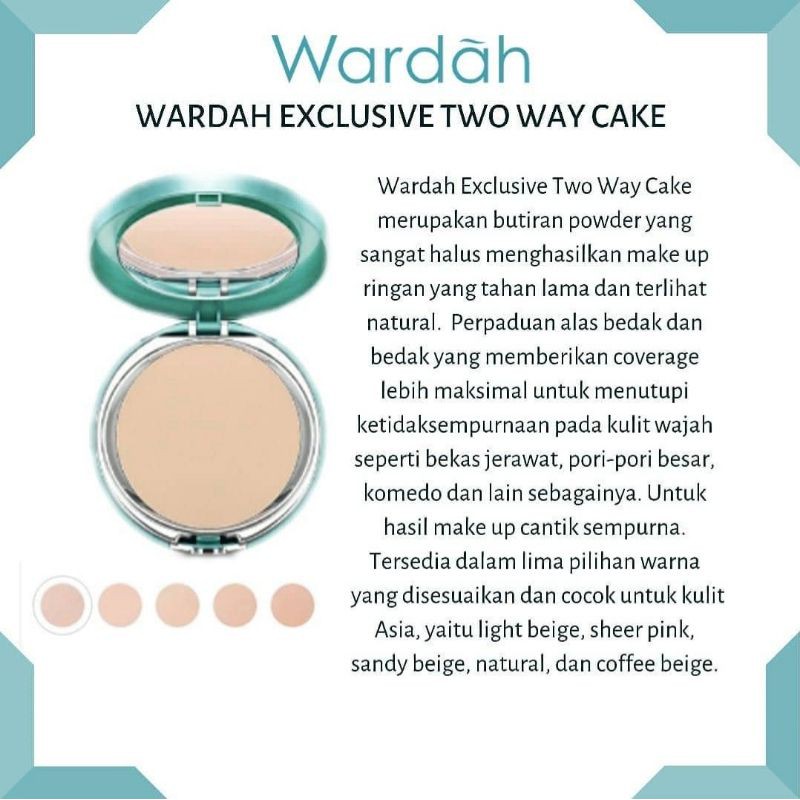 Wardah Exclusive Two Way Cake SPF 15