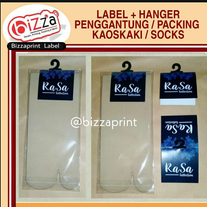 Label Kertas & Hanger Kaos Kaki Pakai Merk Sendiri