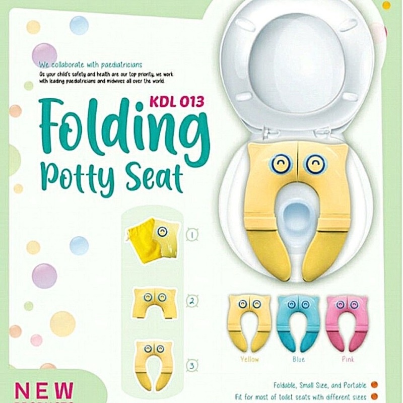 Kandila Baby Folding Potty Seat KDL013 Alas Dudukan Anak Bayi Kloset Lipat Traveling Anti Slip + Pouch Simpan