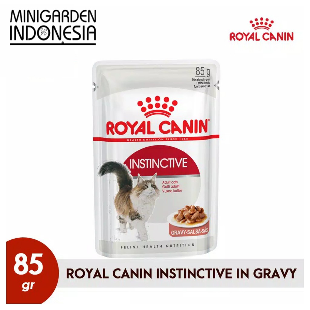 ROYAL CANIN WET INSTINCTIVE GRAVY POUCH 85 GRAM WETFOOD catfood makanan kucing snack kucing 85gr