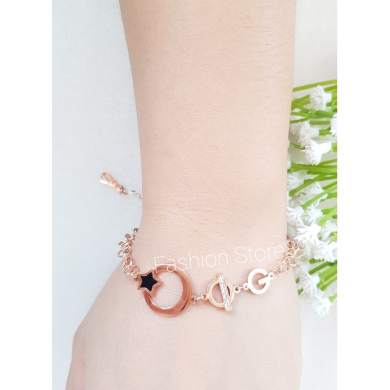 New Gelang edisi terbatas titanium antikara Rosegold Fashion Impprt branded