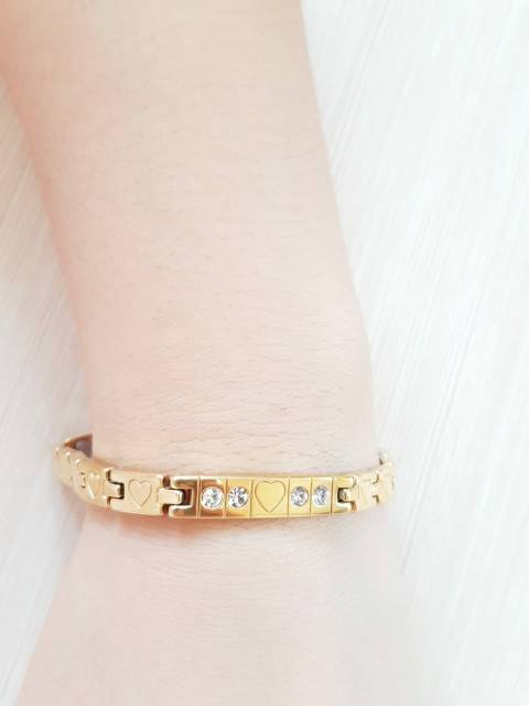 Gelang Keramic Bio Magnetic Gold Import BM1