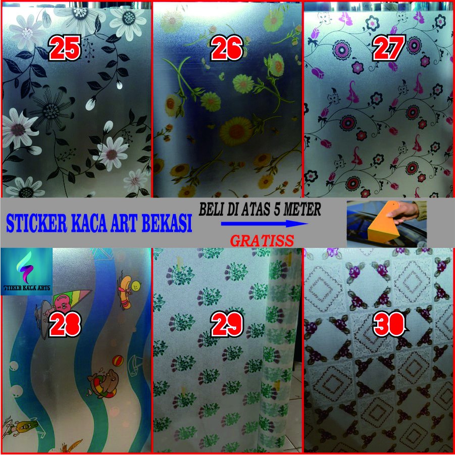 STIKER KACA STICKER KACA MOTIF KARAKTER 90 KACA FILM MOTIF PELAPIS KACA JENDELA