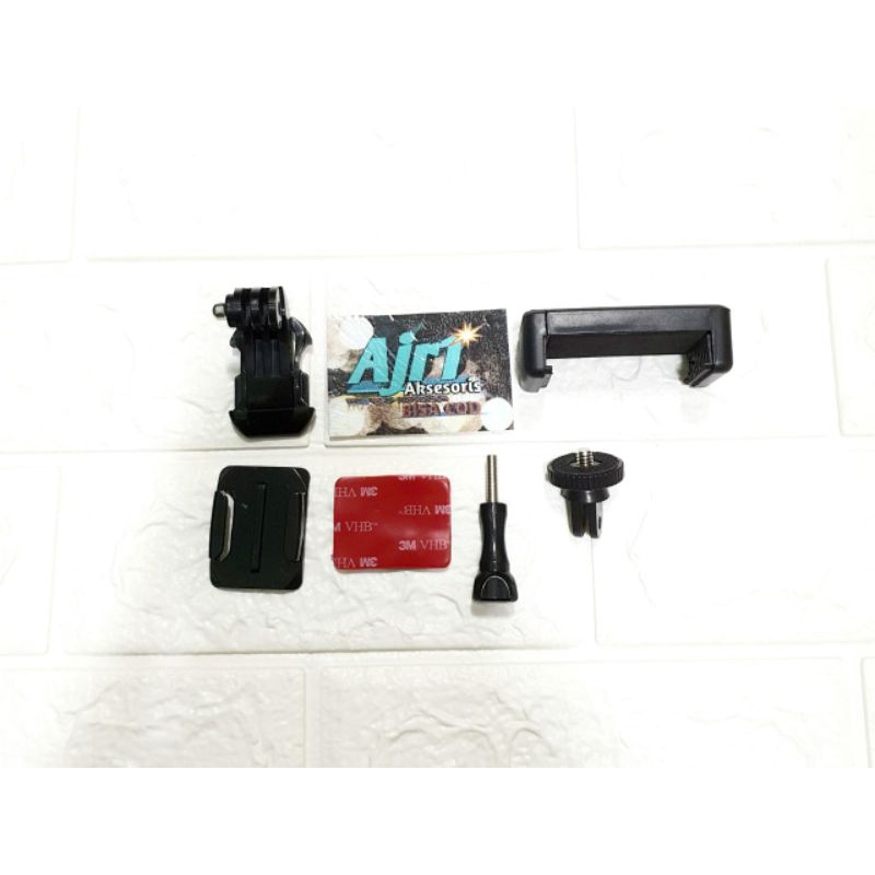 Mounting HP di helm/motor Holder HP kotak Motovlog Helemet Mounting
