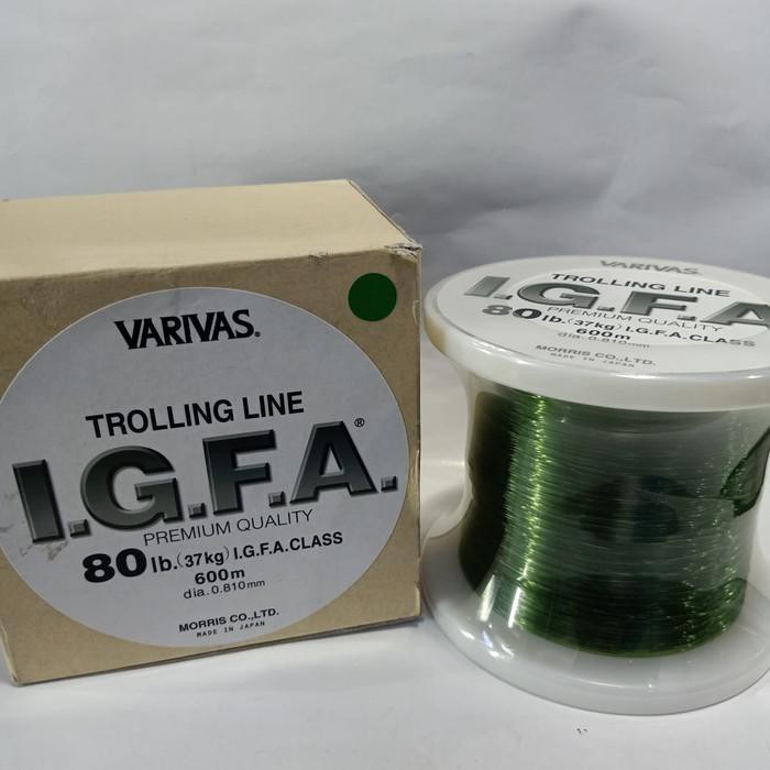 alat pancing mantul habis Senar varivas Igfa trolling 80lbs 600m green
