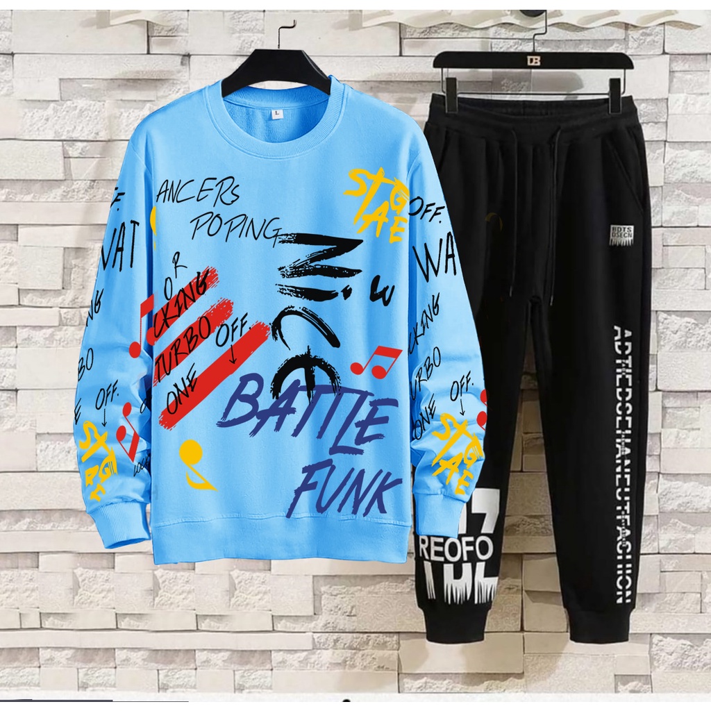 STELAN   NICE / satu set / sweater +  jogger /  fashion   terbaru- mukzhop