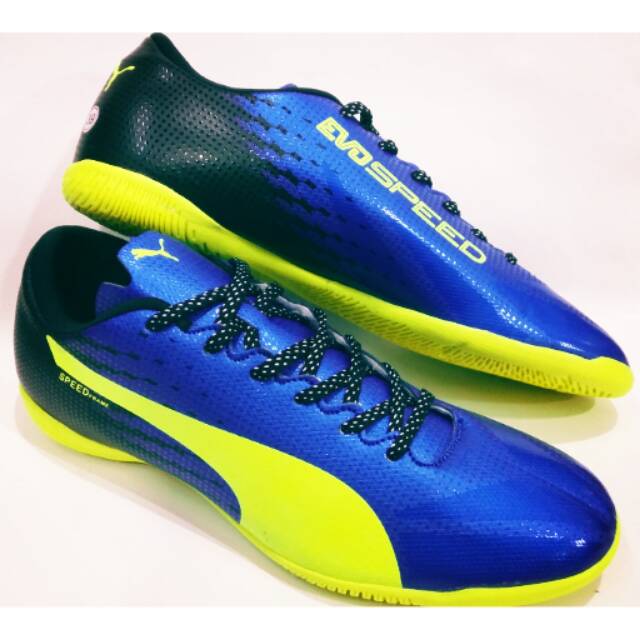 FUTSAL puma evospeed grade ori biru stabilo