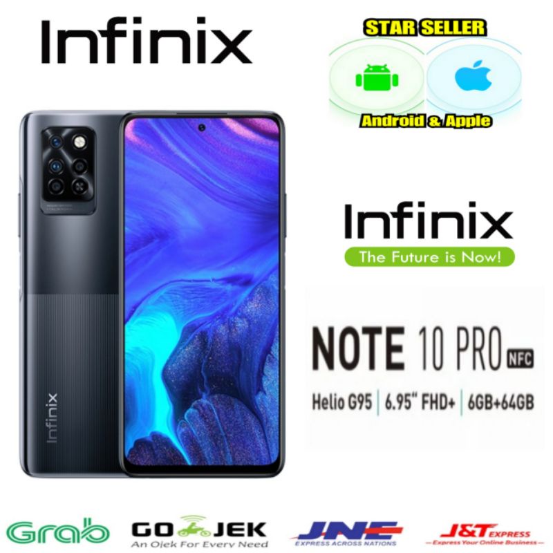 infinix note 10 pro nfc ram 8/128 GB baru garansi resmi infinix Indonesia