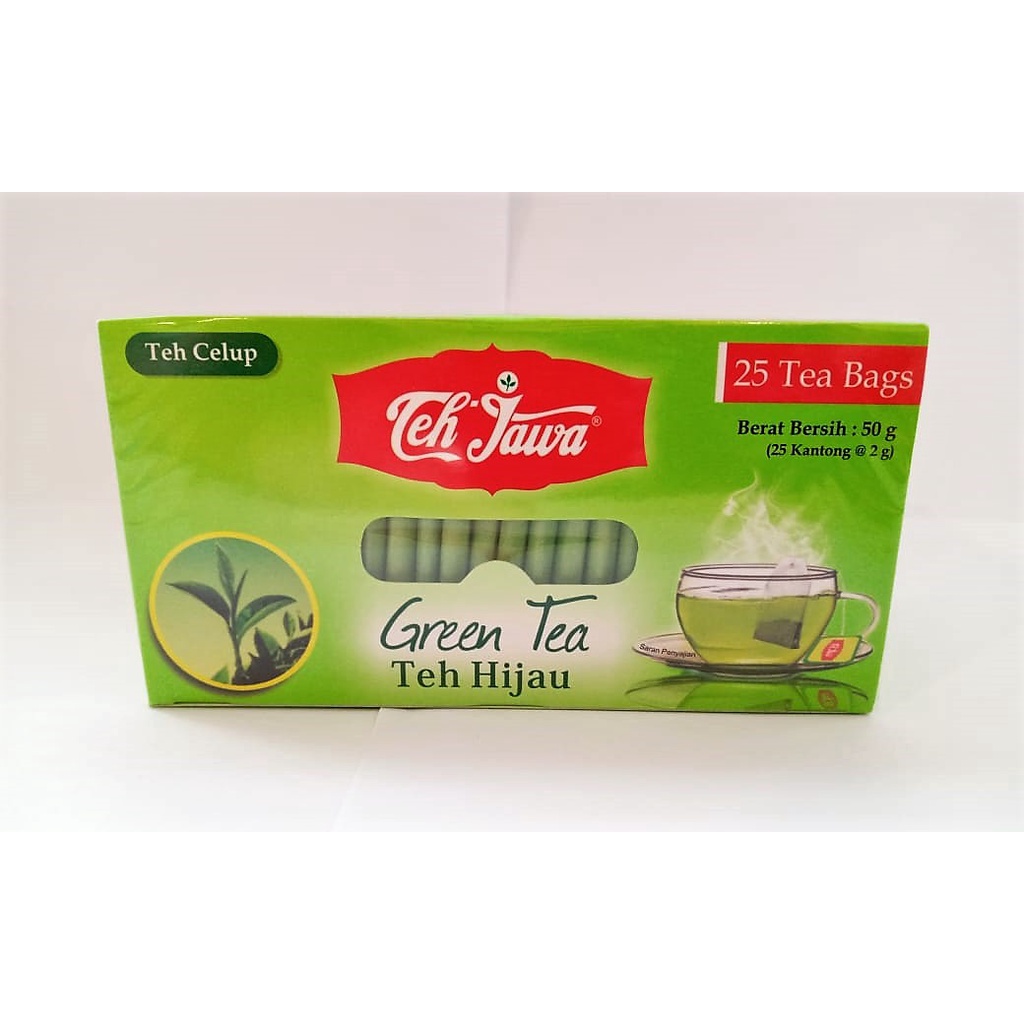 

TEH JAWA GREEN TEA 25 TEA BAGS / TEH HIJAU 25 KANTONG / TEH CELUP