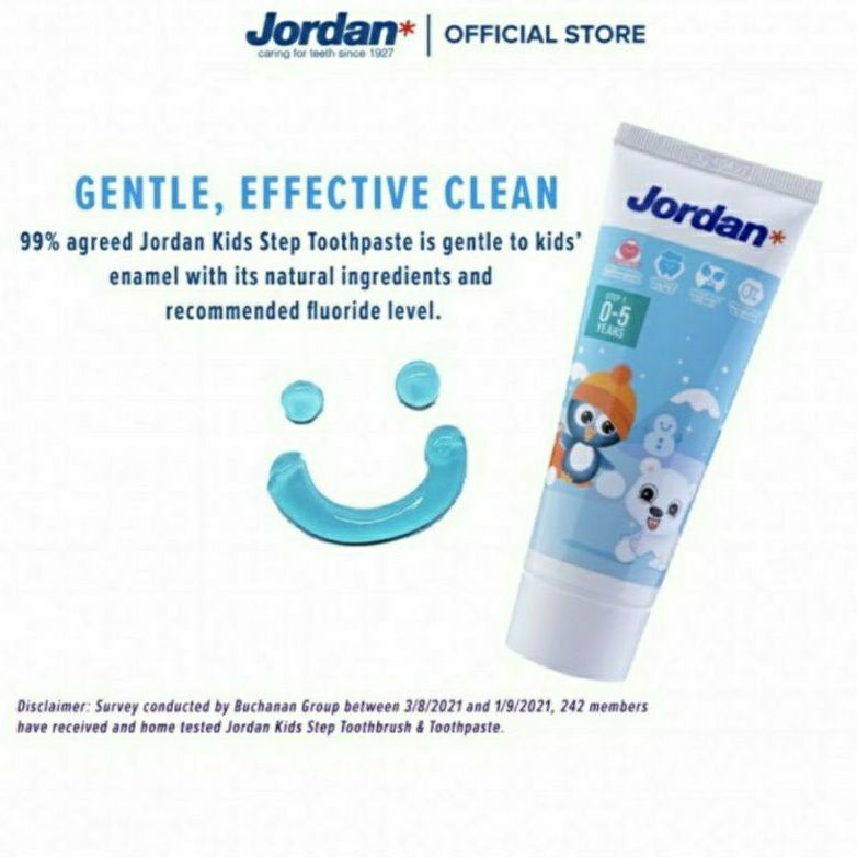 READY JORDAN Toothpaste Step 1 / Step 2 - Odol / Pasta Gigi Bayi Anak