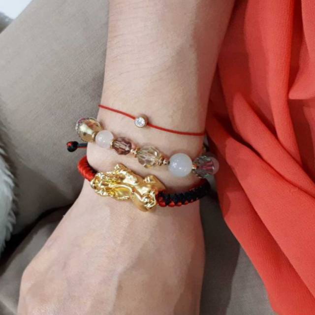 gelang tali cina naga imitasi emas 24k