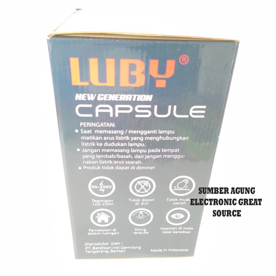 Luby Lampu LED Capsule 45W Capsule Lamp 4725 Lumen Besar Super Terang