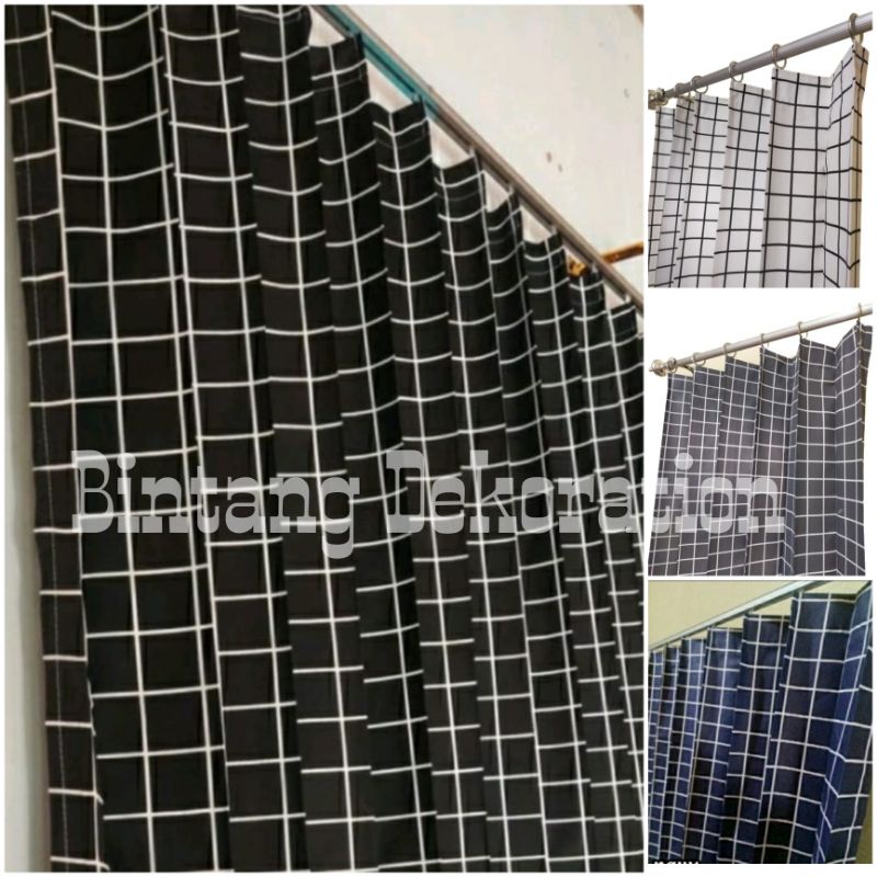 GORDEN  KORDEN HORDENG PLISKET BAHAN KATUN MOTIF KOTAK