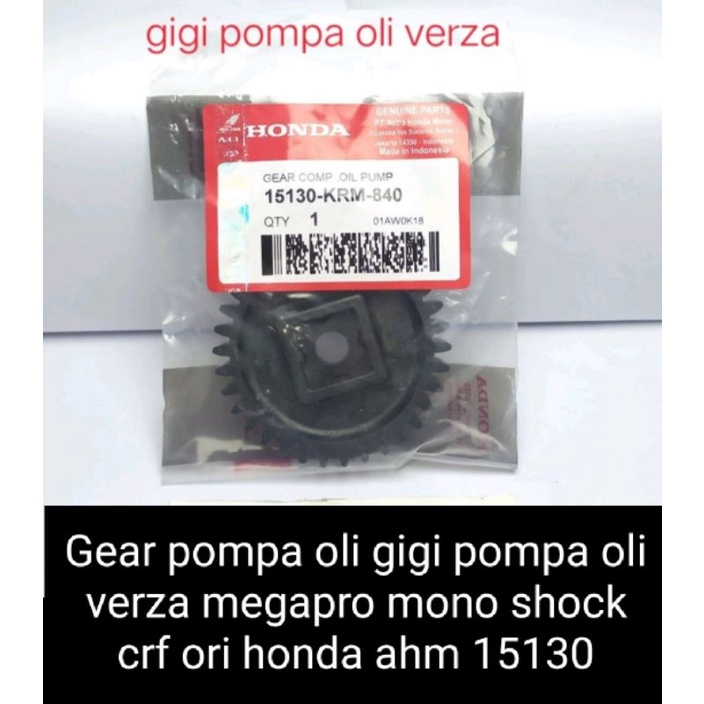 gigi pompa oli verza mega pro mono shock ORIGINAL PASTI