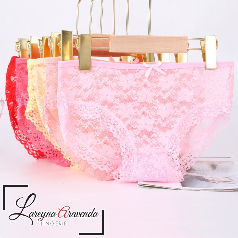 Celana Dalam Wanita Modal Lace Fashion Renda Transparant CD057