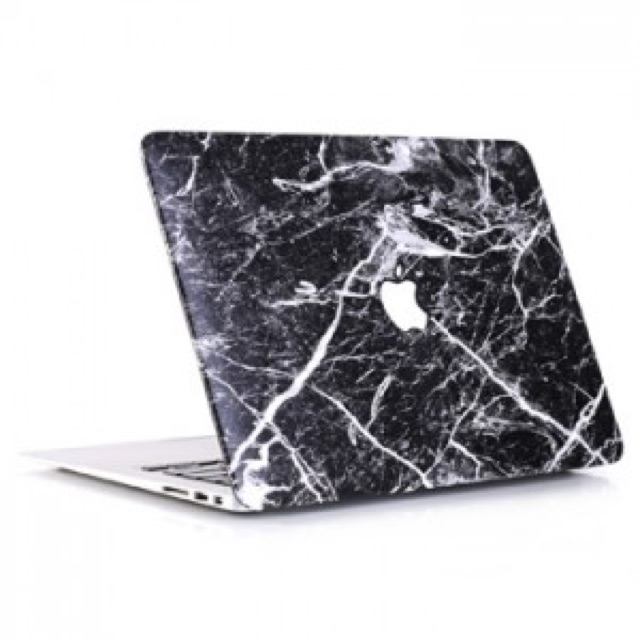 Marble Pattern Black White Case Casing Cover Macbook Pro Touch Bar 15.4 Inch