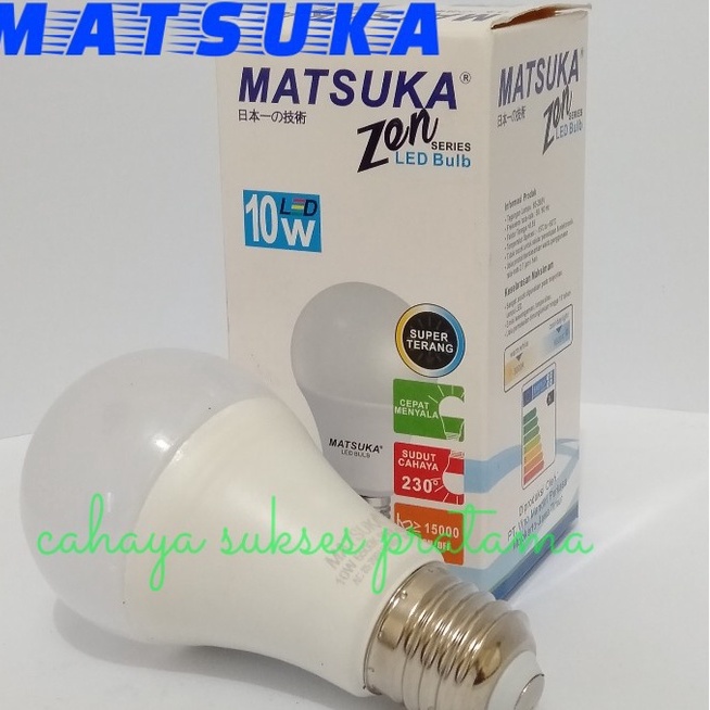 Lampu Led Bulb Matsuka Zen Series Super Terang 3/5/8/9/10/12/15/18/25W Cahaya Putih dan Kuning