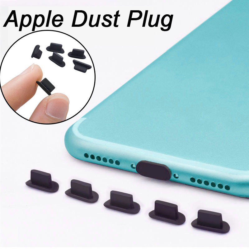 1pc Dust Plugs Universal Bentuk Bulat Bahan Silikon Transparan Anti Debu Untuk Apple Phone