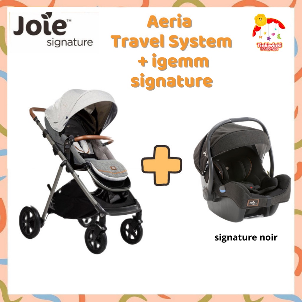 Joie Signature Aeria Stroller Travel System with Joie Signature Igemm 2