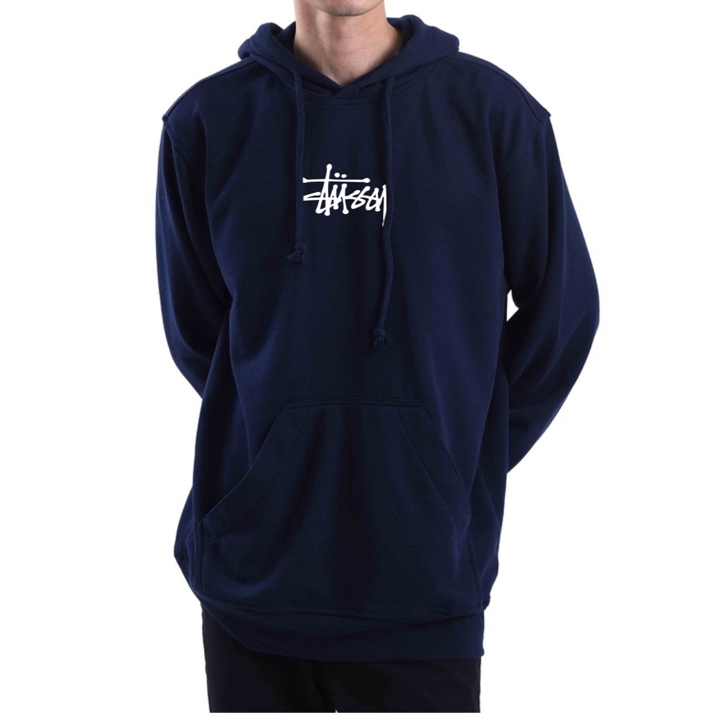 Sweater Hoodie Pria/Wanita Size M - XXXL Hoodie Distro STUSSY Bahan Fleece Tebal Premium