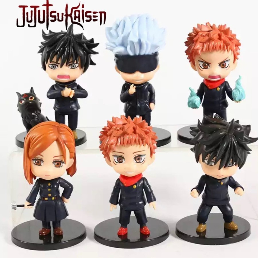 Figure Anime Figure Jujutsu Kaisen set 6 pcs Itadori Gojo Satoru Megumi