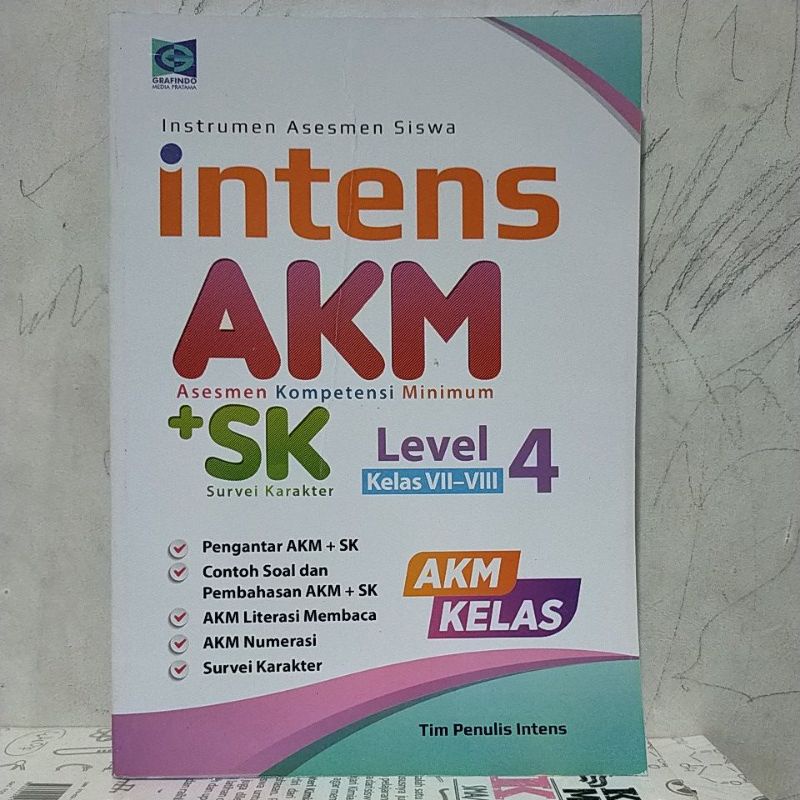 intens AKM SMP Level 4 dan intens AKM Nasional SMP/MTs