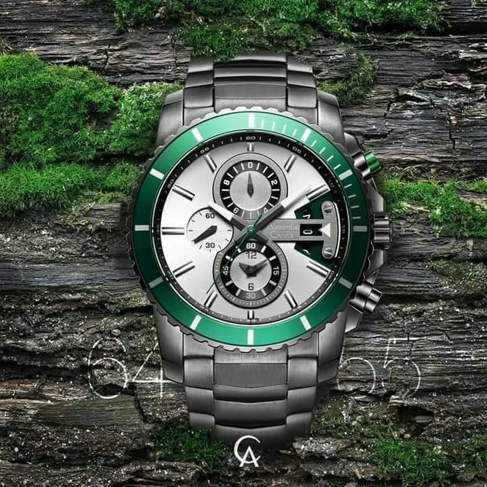 ALEXANDRE CHRISTIE AC 6455 GREY GREEN. GARANSI RESMI 1TAHUN