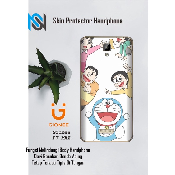 Isi 2pcs Garskin Hp Gionee P7 Max Motif dorae - Free Custom Motif