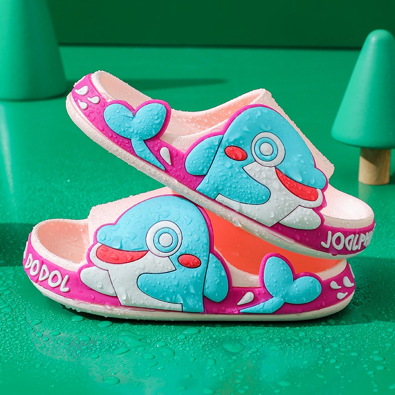 Okaybaby B191 Sandal DOLPHIN Anak Laki-laki Perempuan  Import Bahan Lembut Motif Lucu Termurah Kekinian Sendal Casual