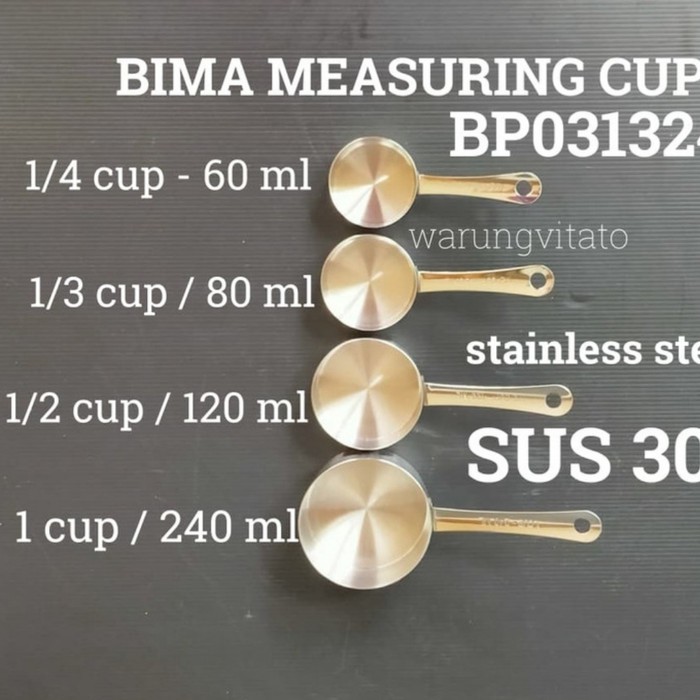 BIMA MEASURING CUP BP031324C SENDOK TAKAR STAINLESS STEEL SUS304