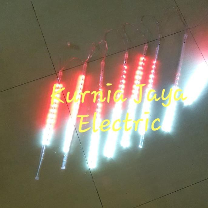 Lampu Meteor Hujan Hias LED SMD 2835 MERAH PUTIH Outdoor 8 Batang