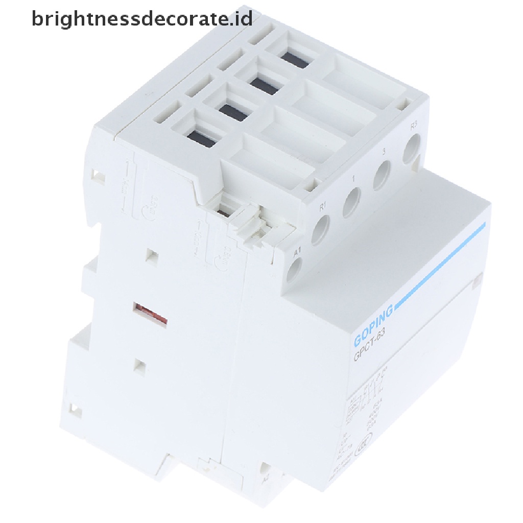 Kontaktor Ac 4p 63a 2nc 2no 220v 400v ~ 50 / 60hz Din Rail Untuk Rumah Tangga