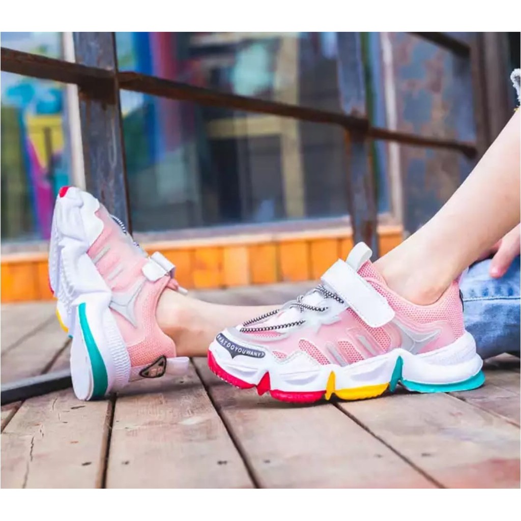 JS FASHION [COD} Sepatu Sneakers Anak Lesley AS151