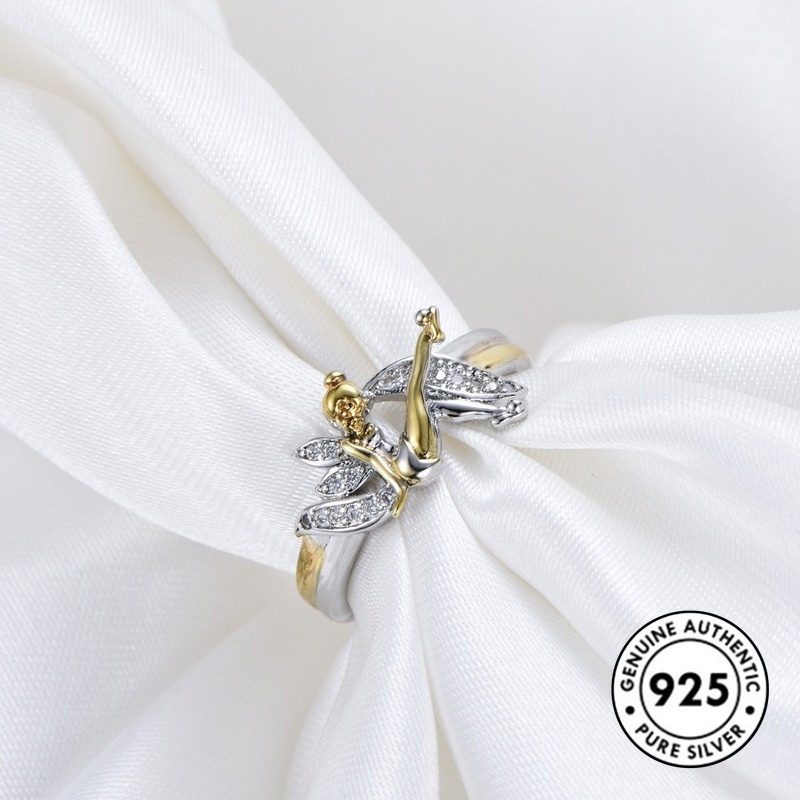 Cincin Berlian Bahan S925 Silver Plated