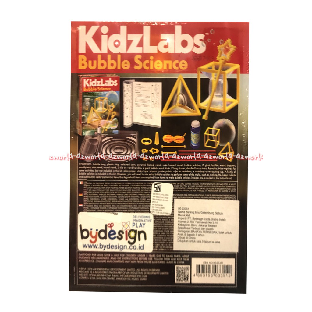 Kidz Labs Bubble Science 4M Mainan Meneliti Balon Air Kids Lab Mainan Edukasi Anak Membuat Bubble