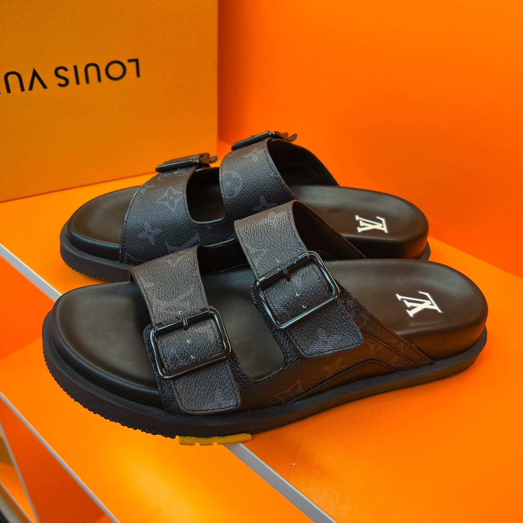 Louis Vuitton sepatu Pria 100% asli sandal sandal