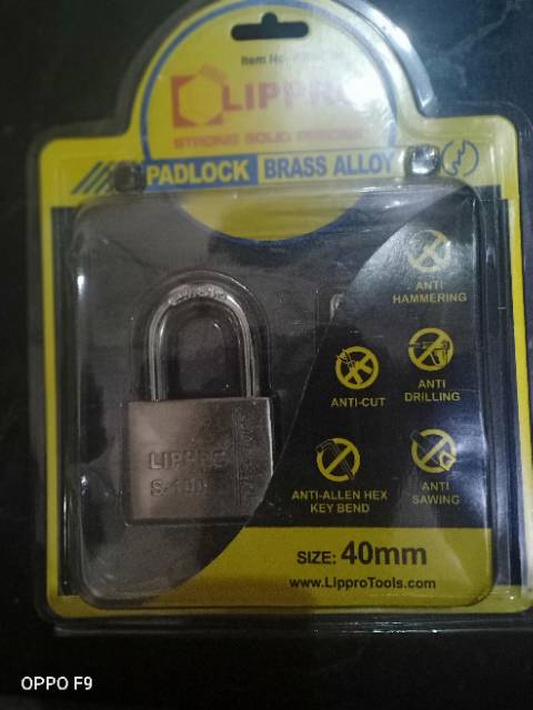 LIPPRO-Gembok 40mm leher Pendek High Security