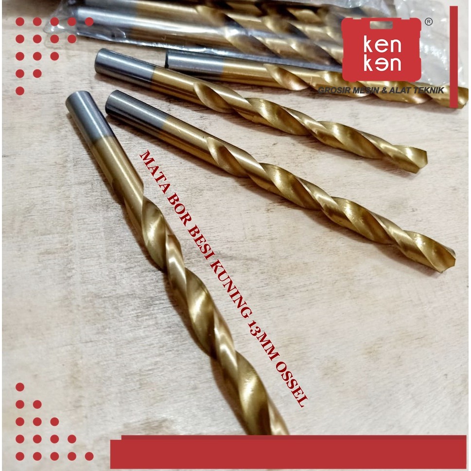 MATA BOR BESI KUNING 13MM OSSEL 1pack isi 5pcs