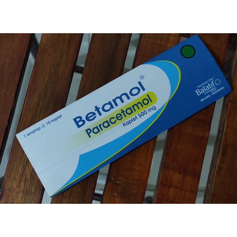 Betamol Paracetamol 500 MG isi 10 Kaplet / Obat Pereda Nyeri / Demam / Sakit Kepala / Sakit Gigi / 10 TABLET