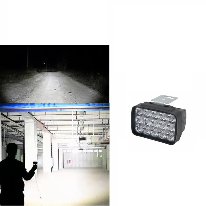 Lampu LED Sorot Tembak 15 Mata Motor Mobil Laser Gun Super Terang