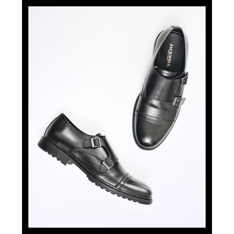 Terbaru Sepatu Pria / Sepatu Pantofel / Sepatu Kulit Jackwell Allen Black 1604 Terlaris 